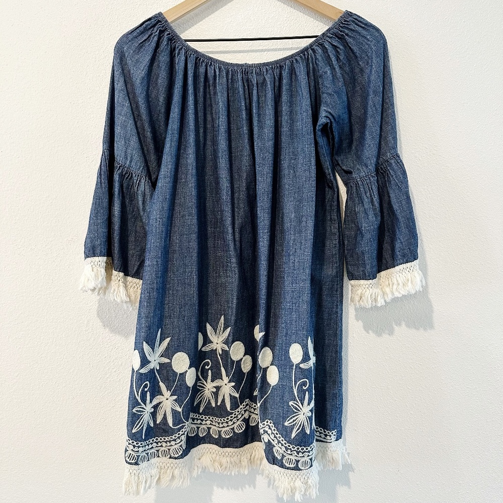 Shyanne Contemporary Western Denim Chambray Dress |R6
